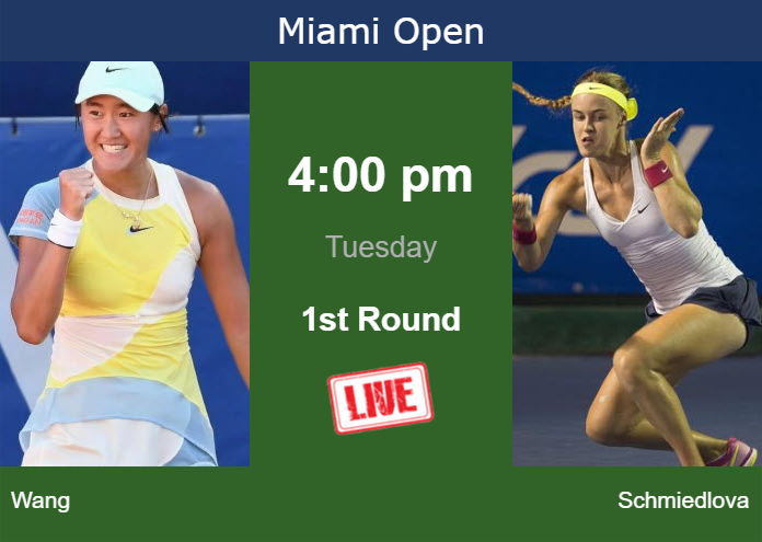 How To Watch Wang Vs Schmiedlova On Live Streaming In Miami On Tuesday Tennis Tonic News 5111