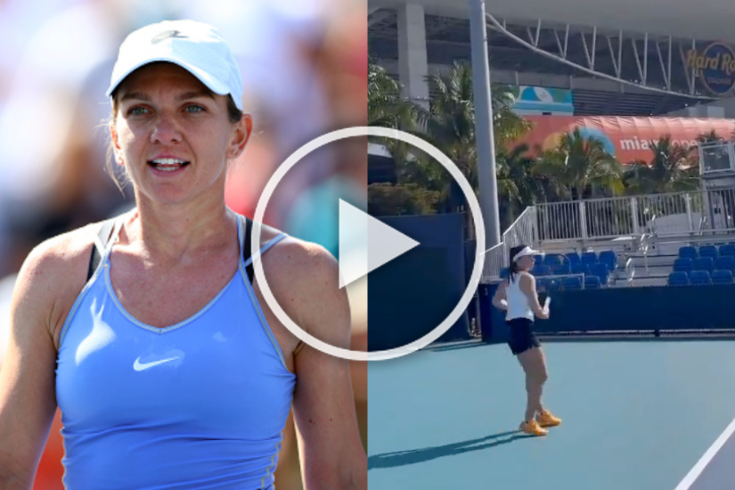 VIDEO. Simona Halep spotted training in Miami ahead of her comeback after doping ban