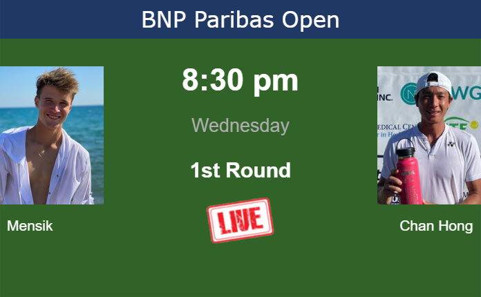 Wednesday Live Streaming Jakub Mensik vs Seong Chan Hong