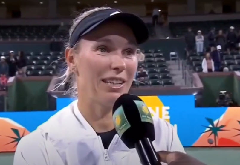 Caroline Wozniacki talks about her emotions about beating Kerber in