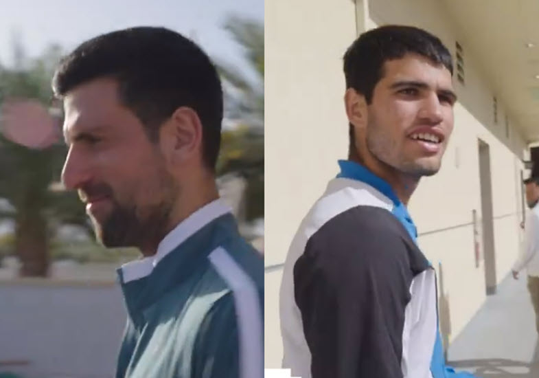 Djokovic, Dimitrov, and Alcaraz share their happy moments on camera