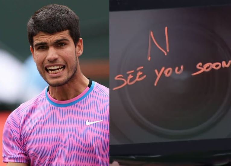 Alcaraz writes a strange note on camera that surprises fans