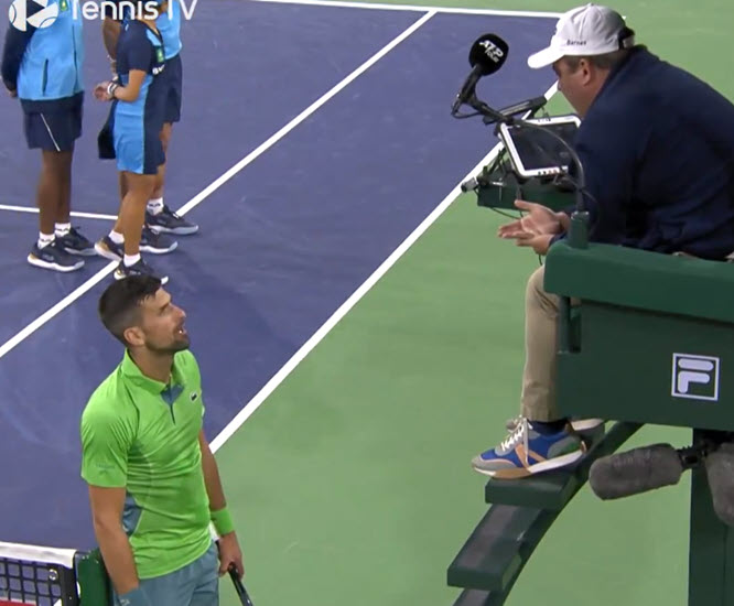 Djokovic Argues With Chair Umpire Djokovic Argues With Chair Umpire