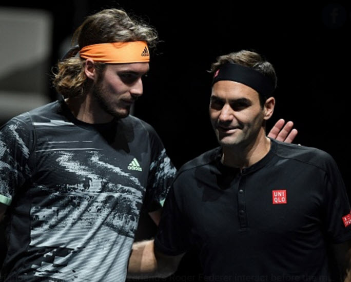 Roger Federer And Stefanos Tsitsipas Together