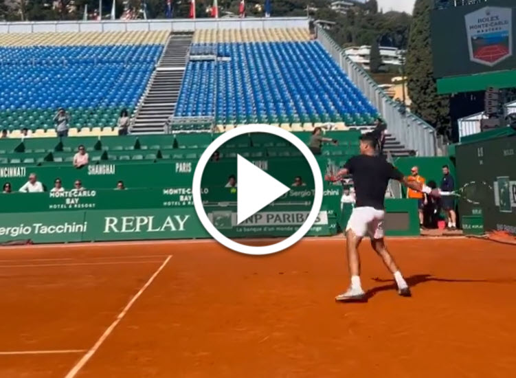 VIDEO. Alcaraz practicing in Monte Carlo ahead of the upcoming ATP1000