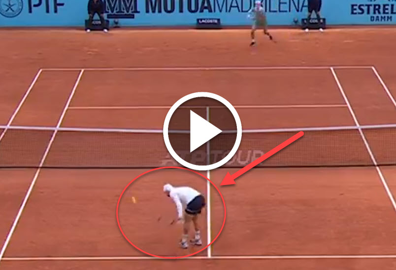 Dimitrov Hits An Impossible Drop Shot In Madrid