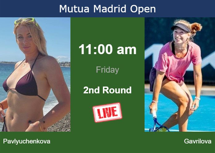 Friday Live Streaming Anastasia Pavlyuchenkova vs Daria Saville