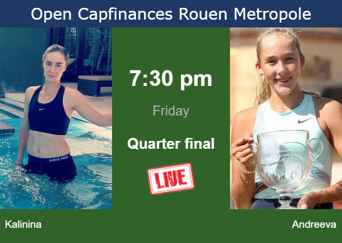 Friday Live Streaming Anhelina Kalinina vs Mirra Andreeva