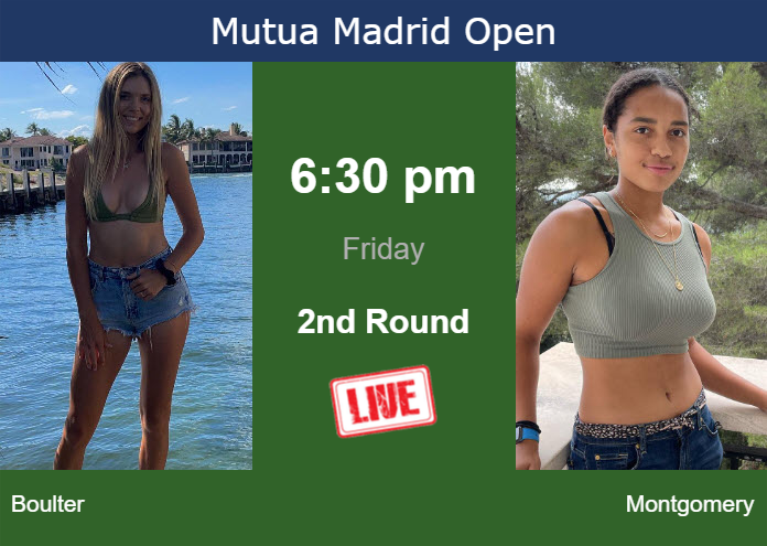 Friday Live Streaming Katie Boulter vs Robin Montgomery