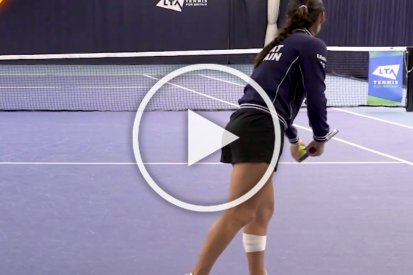 INJURY. Emma Raducanu appears with a big strapping in this video