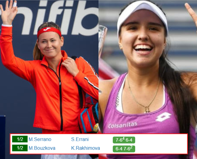 BOGOTA RESULTS. Marie Bouzkova, Maria Camila Osorio Serrano win their matches, Sara Errani, Kamilla Rakhimova lost
