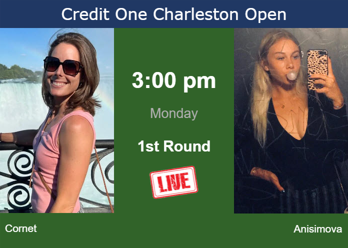 Monday Live Streaming Alize Cornet vs Amanda Anisimova