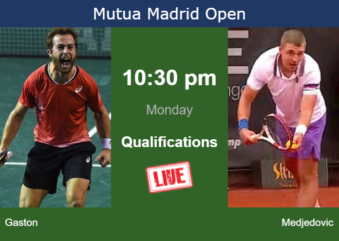 How to watch Gaston vs. Medjedovic on live streaming in Madrid on Monday
