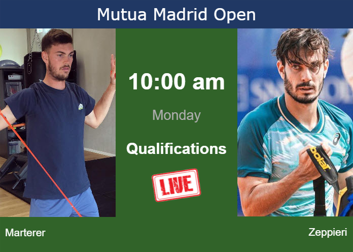 How to watch Marterer vs. Zeppieri on live streaming in Madrid on Monday