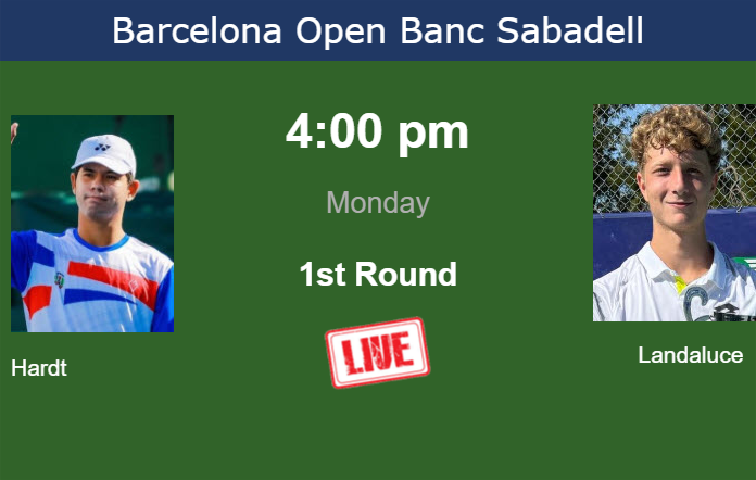 How to watch Hardt vs. Landaluce on live streaming in Barcelona on Monday