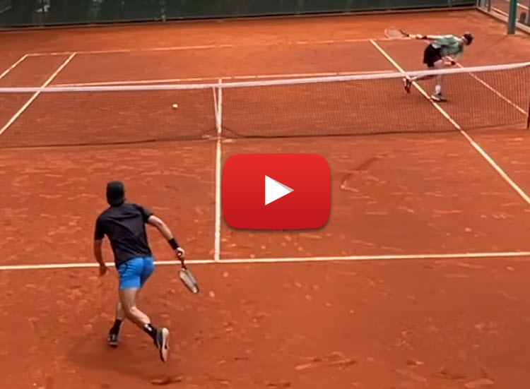 WATCH. Musetti and Rublev practice together in Barcelona