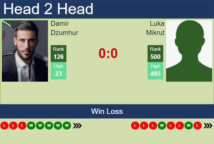 H2H, prediction of Damir Dzumhur vs Luka Mikrut in Split Challenger with odds, preview, pick | 9th April 2024
