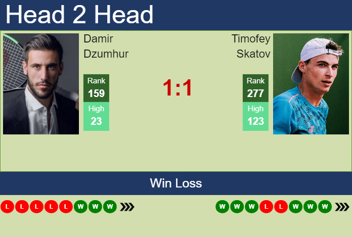 H2H, prediction of Damir Dzumhur vs Timofey Skatov in Barletta Challenger with odds, preview, pick | 6th April 2024