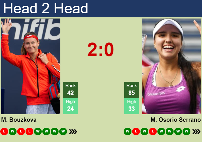 H2H, prediction of Marie Bouzkova vs Maria Camila Osorio Serrano in Bogota with odds, preview, pick | 7th April 2024