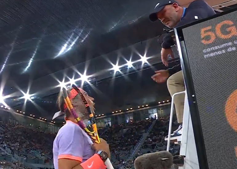 Rafael Nadal Furious With The Chair Umpire In Madrid