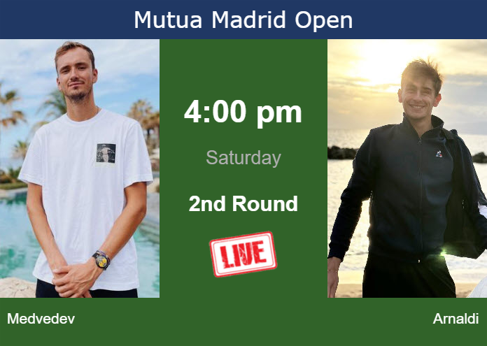 Saturday Live Streaming Daniil Medvedev vs Matteo Arnaldi