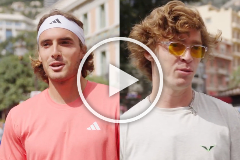 Rublev and Tsitsipas spread joy playing tennis with young fans in Monte Carlo
