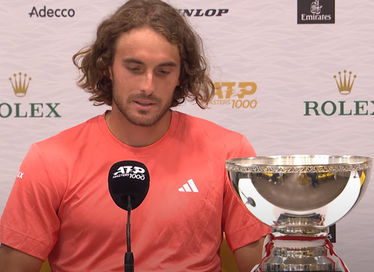 Stefanos Tsitsipas At The Press Conference After Winning Monte Carlo