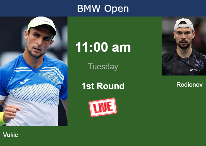 How To Watch Vukic Vs Rodionov On Live Streaming In Munich On Tuesday Tennis Tonic News 0604