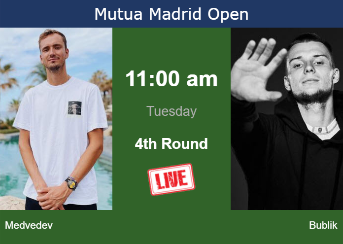 Watch Daniil Medvedev vs Alexander Bublik: Live Stream and TV Schedule here.