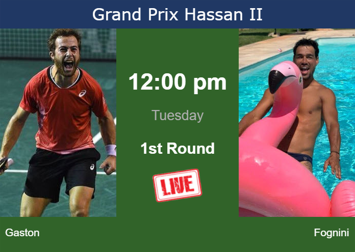 Tuesday Live Streaming Hugo Gaston vs Fabio Fognini