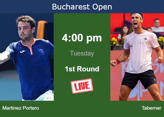 How to watch Martinez Portero vs. Taberner on live streaming in Bucharest on Tuesday