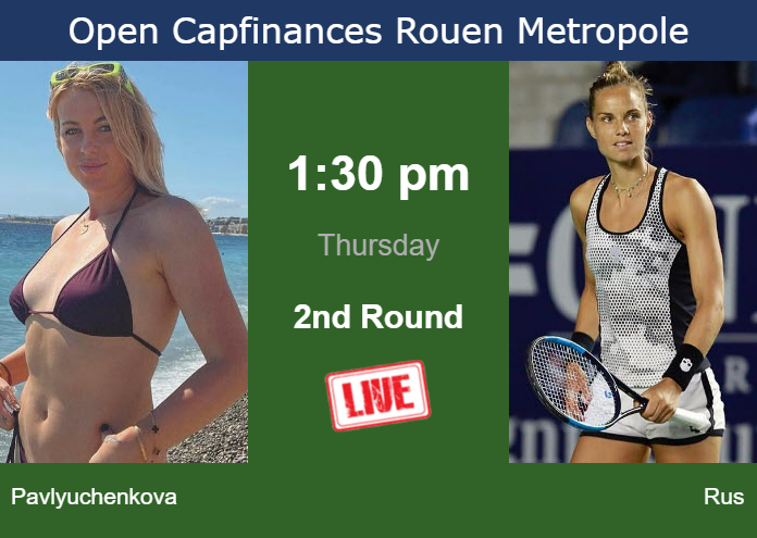Wednesday Live Streaming Anastasia Pavlyuchenkova vs Arantxa Rus