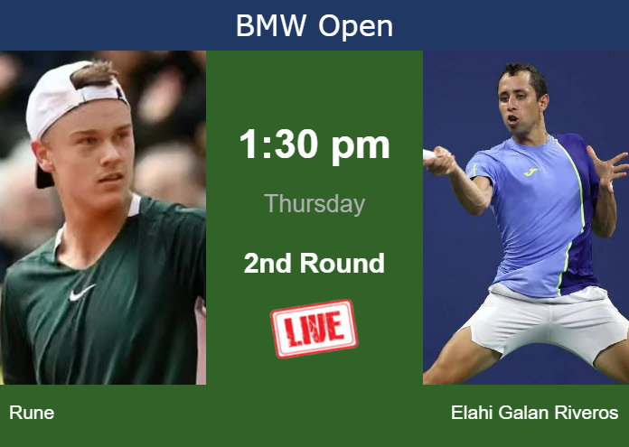 Wednesday Live Streaming Holger Rune vs Daniel Elahi Galan