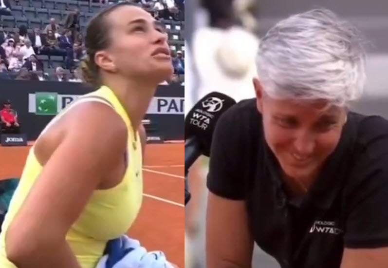 Aryna Sabalenka and her hilarious moment with umpire Marija Cicak in the Rome final