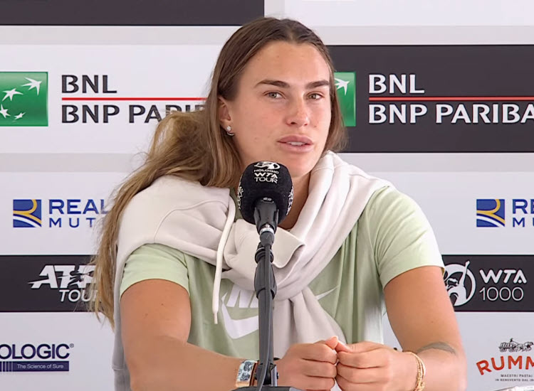 Aryna Sabalenka talks about playing Rome after losing the final in Madrid