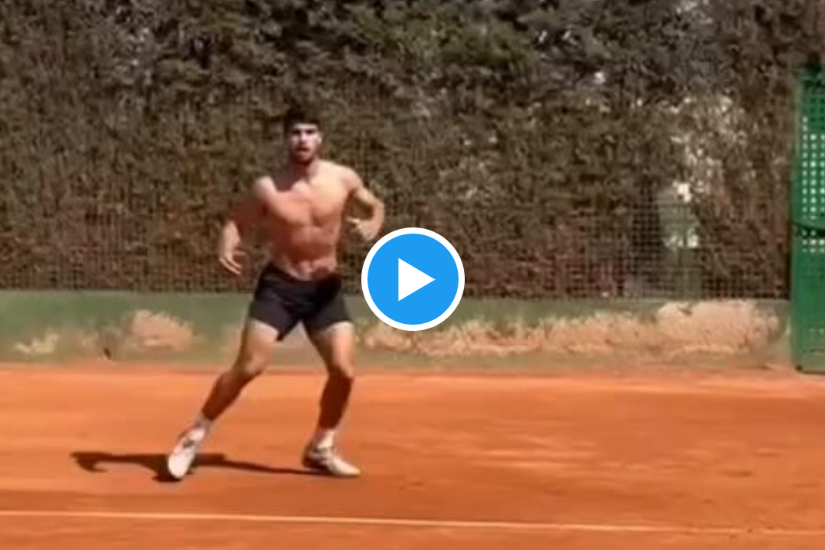 Carlos Alcaraz keeps on training to get ready for the French Open