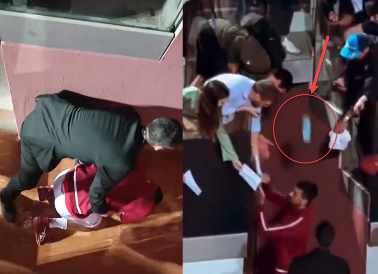 VIDEO. Djokovic struck by a bottle in Rome