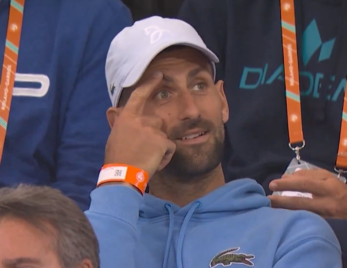 Djokovic Watching Nadal Zverev Djokovic Watching Nadal Zverev
