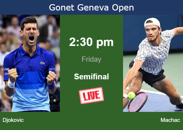 Friday Live Streaming Novak Djokovic vs Tomas Machac