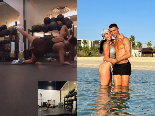 Georgina Rodriguez, Ronaldo’s partner, publishes a video of herself working out in the gym