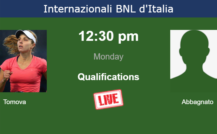 How to watch Tomova vs. Abbagnato on live streaming in Rome on Monday Monday Live Streaming Viktoriya Tomova vs Anastasia Abbagnato