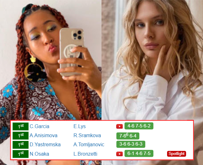 Naomi Osaka Dayana Yastremska who win info