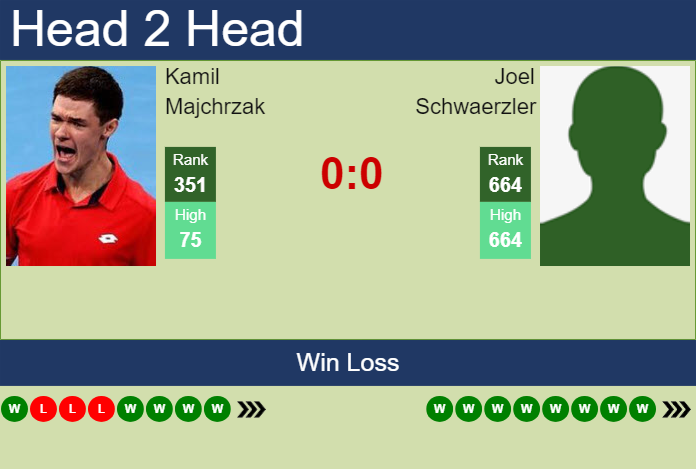 H2H, prediction of Kamil Majchrzak vs Joel Schwaerzler in Skopje Challenger with odds, preview, pick | 25th May 2024