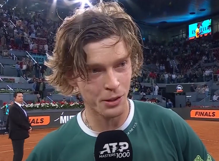 Rublev mentions winning the Madrid final despite being sick