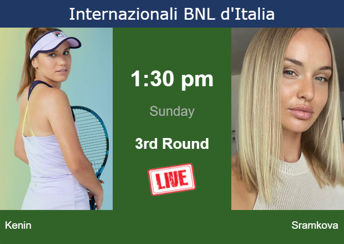 How to watch Kenin vs. Sramkova on live streaming in Rome on Sunday