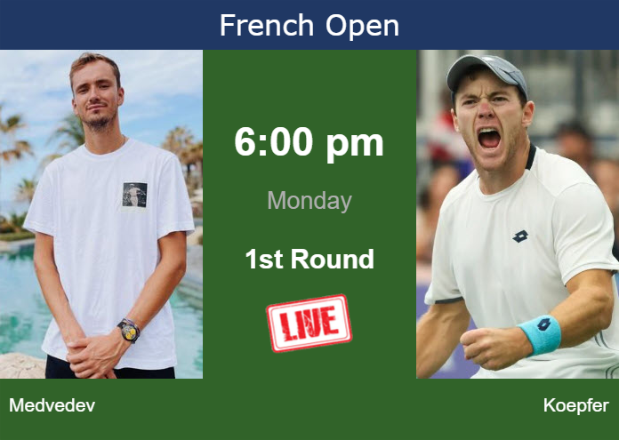 Sunday Live Streaming Daniil Medvedev vs Dominik Koepfer