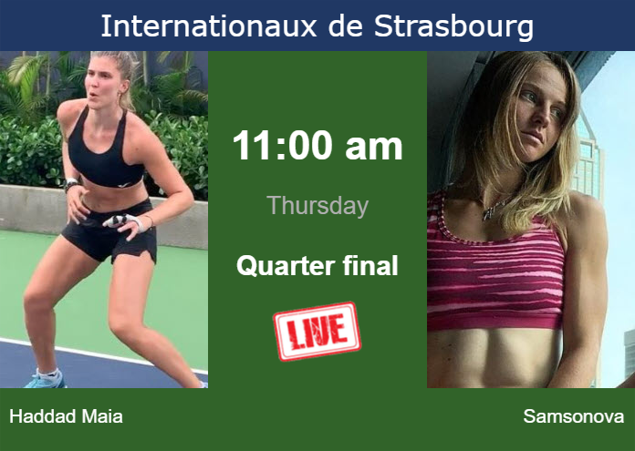Thursday Live Streaming Beatriz Haddad Maia vs Liudmila Samsonova