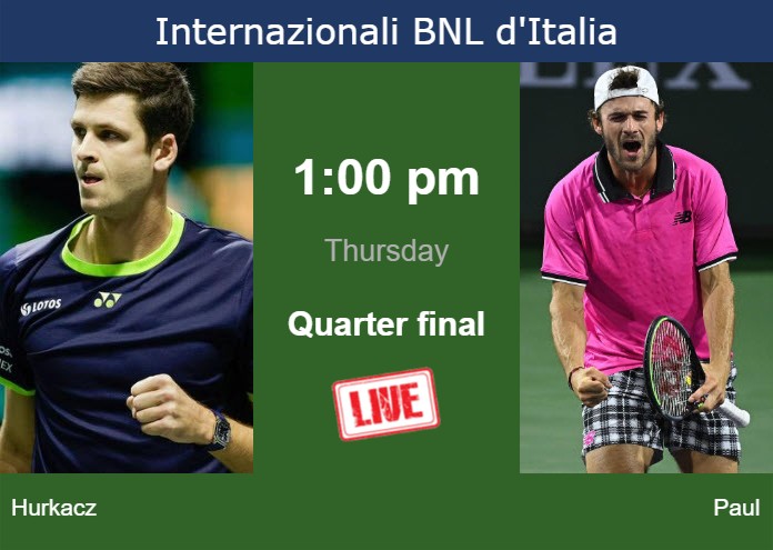 Thursday Live Streaming Hubert Hurkacz Vs Tommy Paul Thursday Live Streaming Hubert Hurkacz vs Tommy Paul
