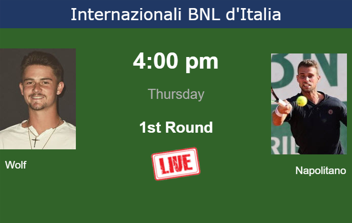 Thursday Live Streaming Jeff Wolf vs Stefano Napolitano