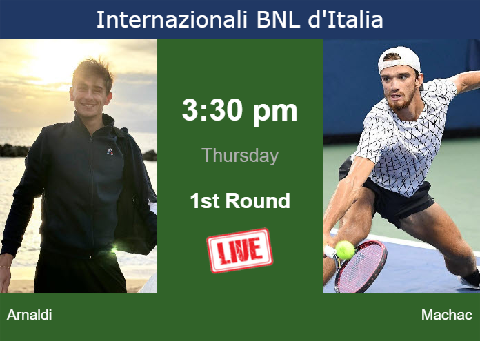 Thursday Live Streaming Matteo Arnaldi vs Tomas Machac